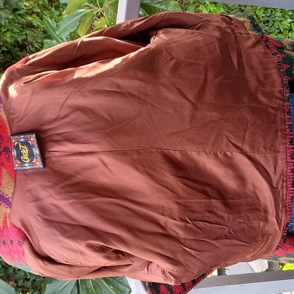 Vintage Circle T Aztec Print Cropped Jacket size Large - Picture 7 of 7